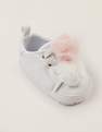 Zippy - White Trainers With Pompoms, Baby Girls
