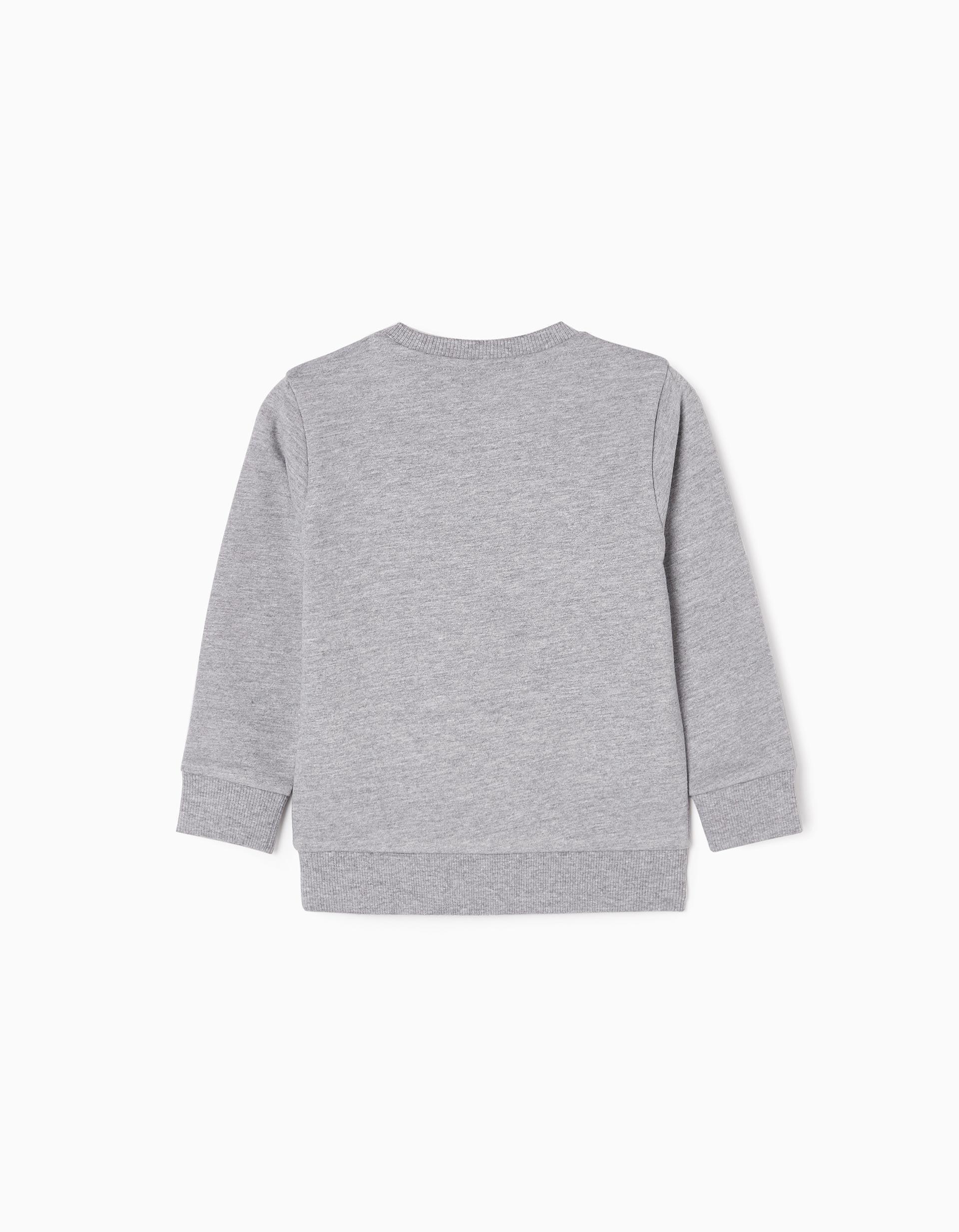 Zippy - Grey Brushed Cotton Sweatshirt, Baby Boys