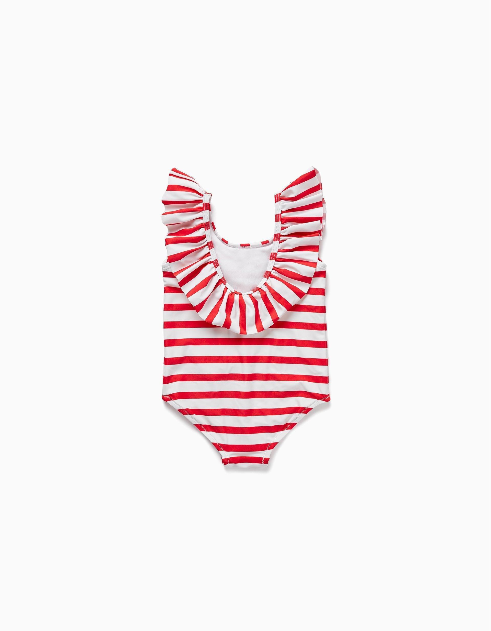 Zippy - Red Striped Swimsuit, Baby Girls