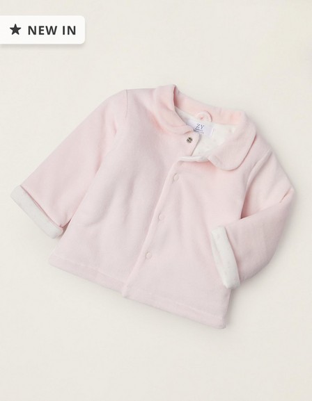 Zippy - Pink Velour Jacket, Baby Girls
