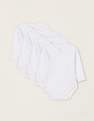 Zippy - White Wrap-Over Bodysuits - Set Of 4, Baby Unisex