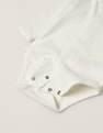 Zippy - White Cotton Bodysuit With Integrated Glove, Baby Unisex