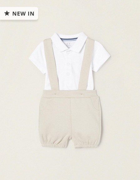 Zippy - Grey Polo Shirt Co-Ord Set, Baby Unisex