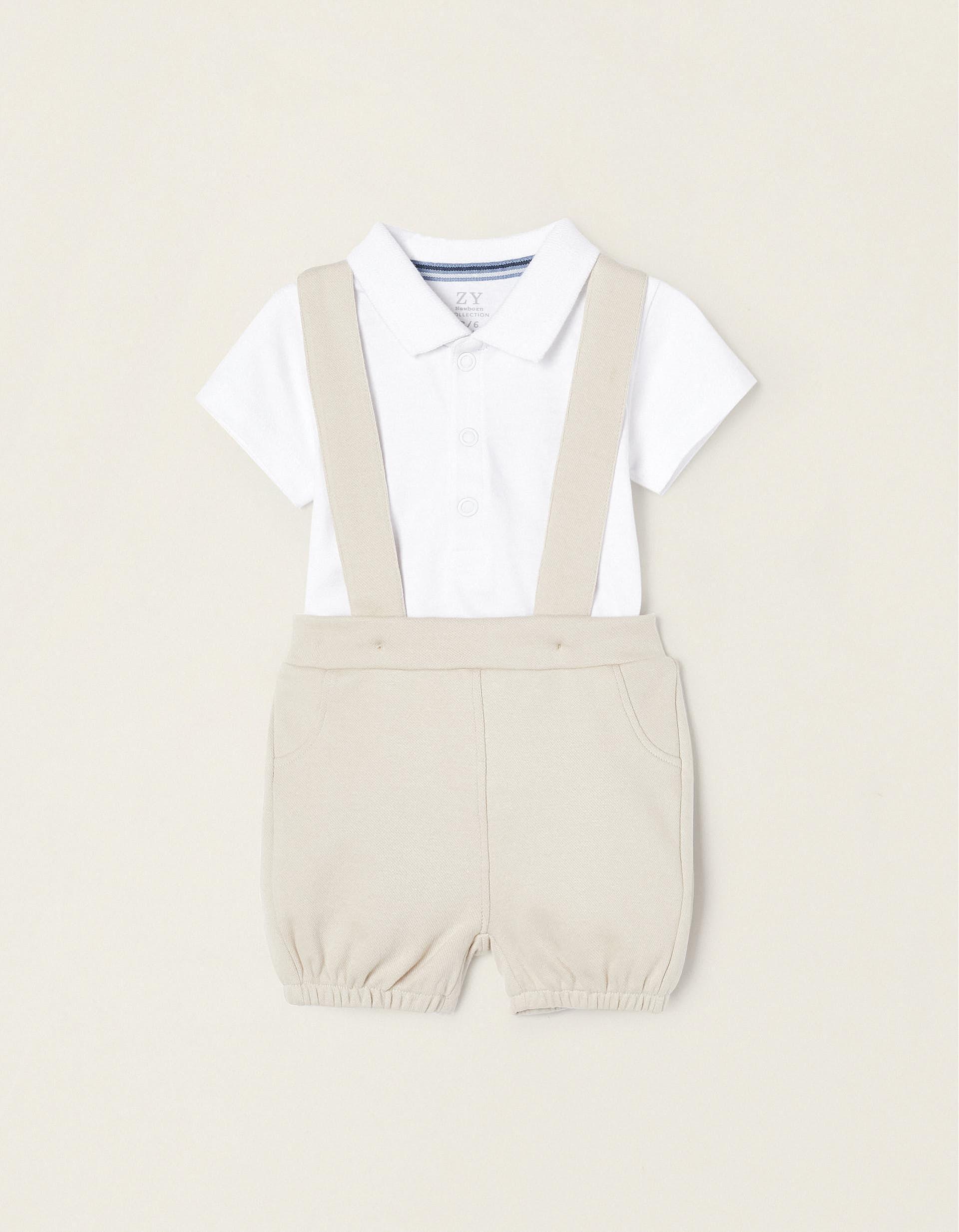 Zippy - Grey Polo Shirt Co-Ord Set, Baby Unisex
