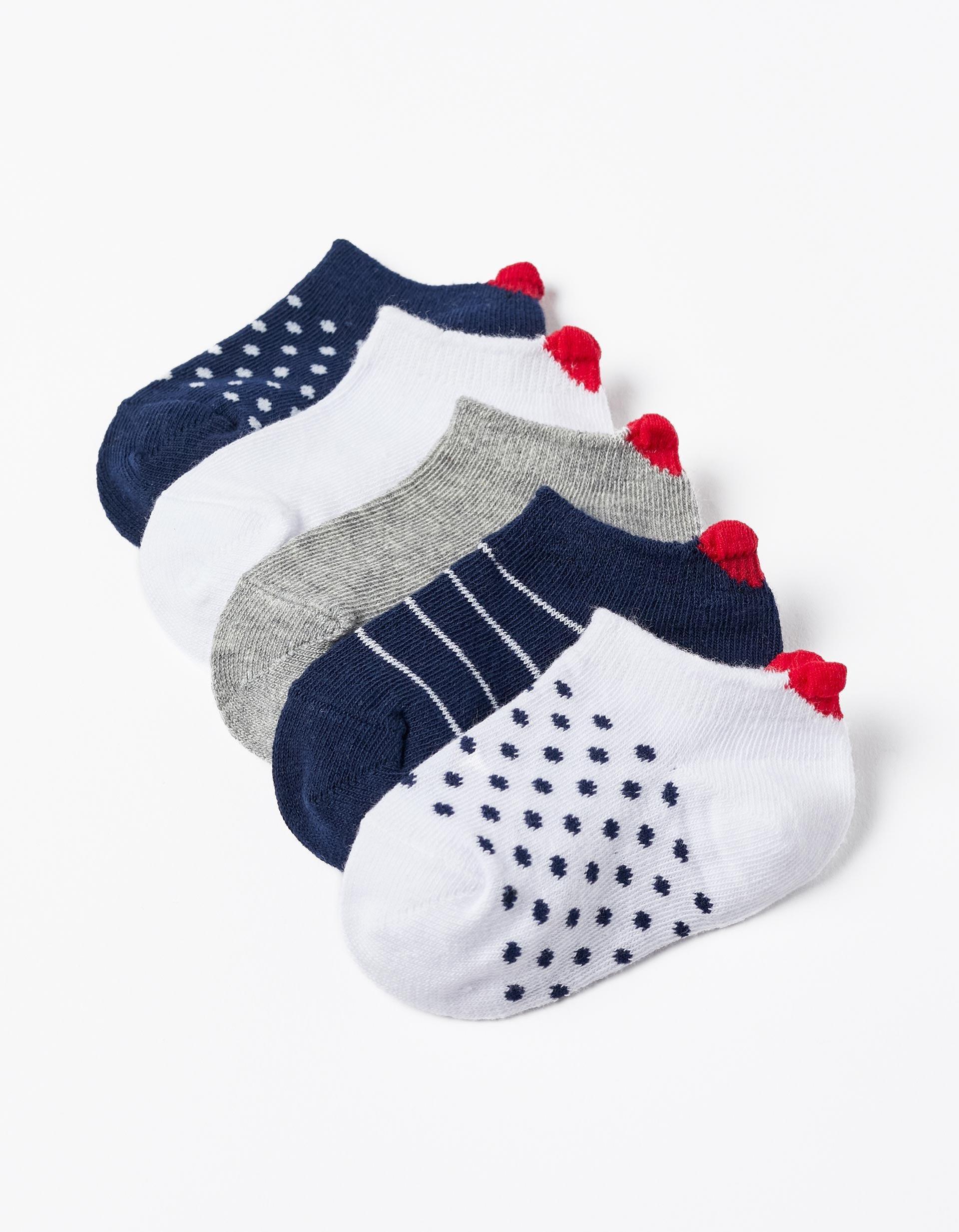 Zippy - Multicolour Socks - Set Of 5, Baby Girls