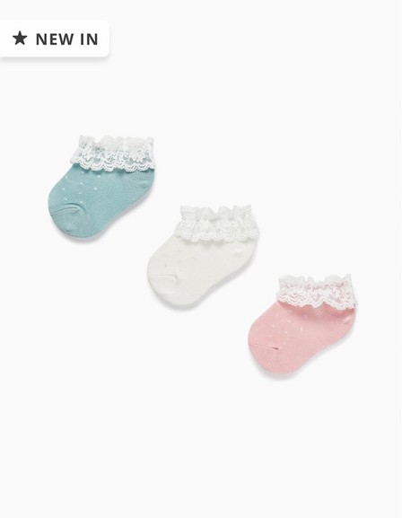 Zippy - Multicolour Socks - Set Of 3, Baby Girls