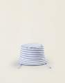 Zippy - Blue Cotton Striped Hat, Baby Unisex