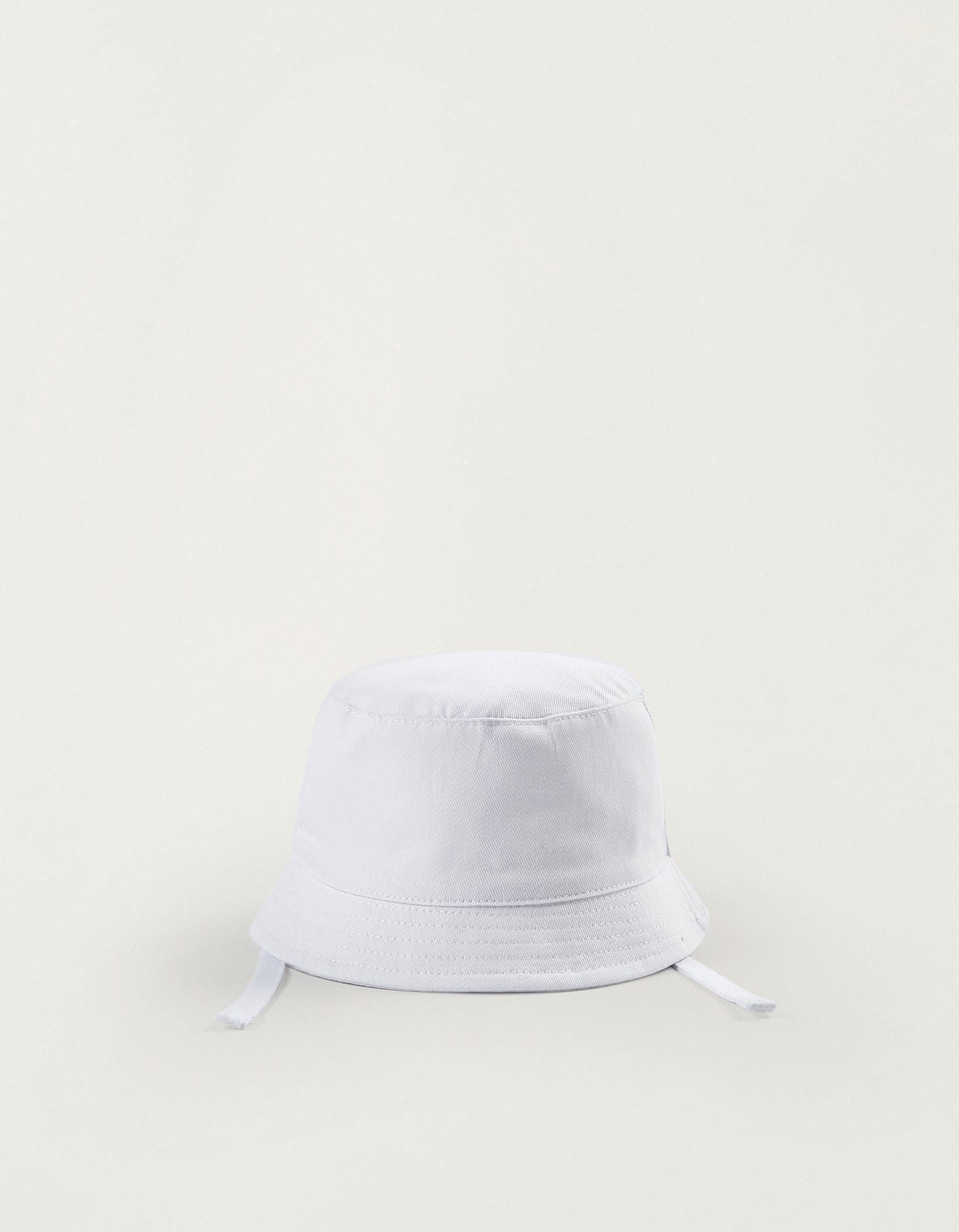 Zippy - White Twill Hat, Baby Unisex