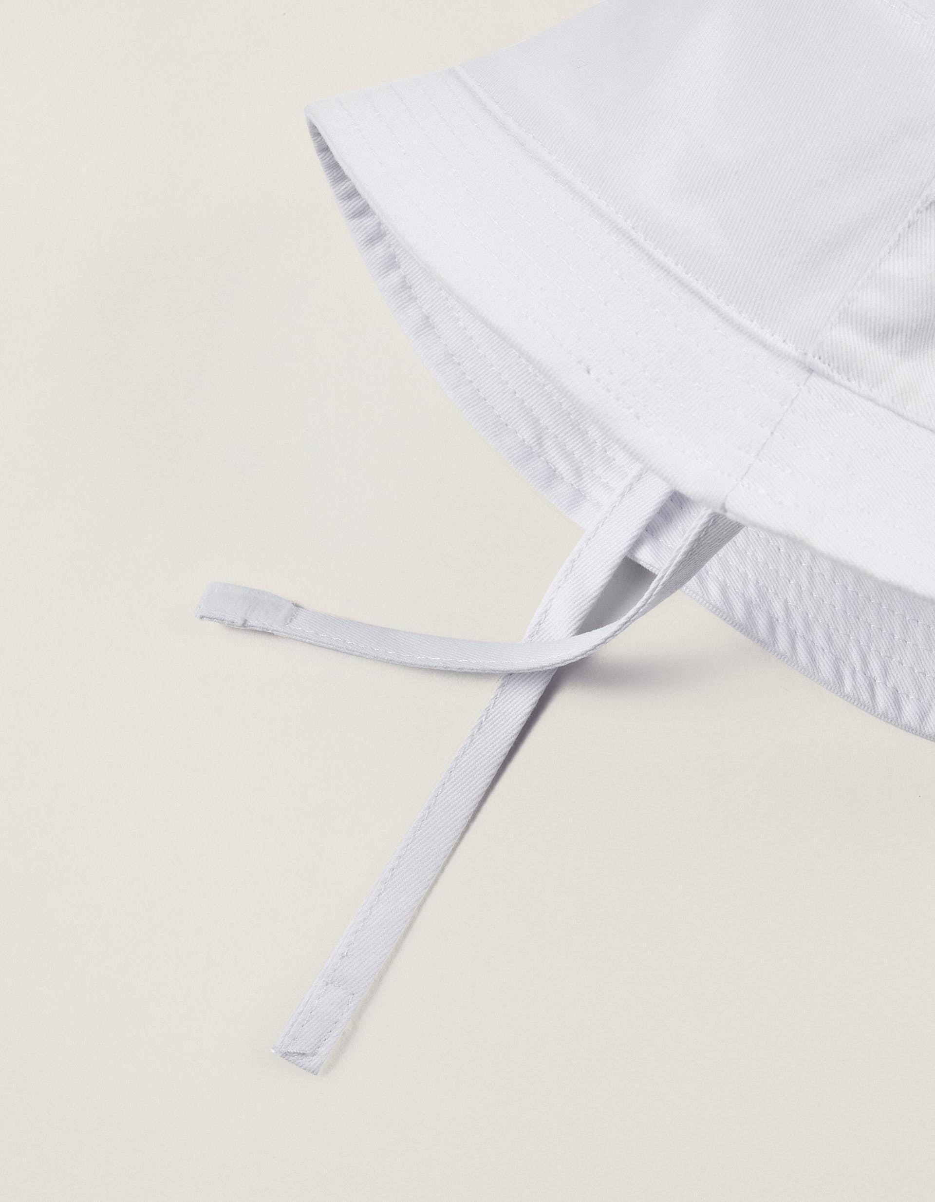 Zippy - White Twill Hat, Baby Unisex