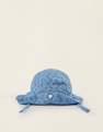 Zippy - Blue English Embroidery Hat, Baby Girls