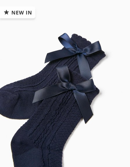 Zippy - Blue Knee-High Socks, Baby Girls