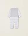 Zippy - Grey Striped Knit Sleepsuit, Baby Unisex