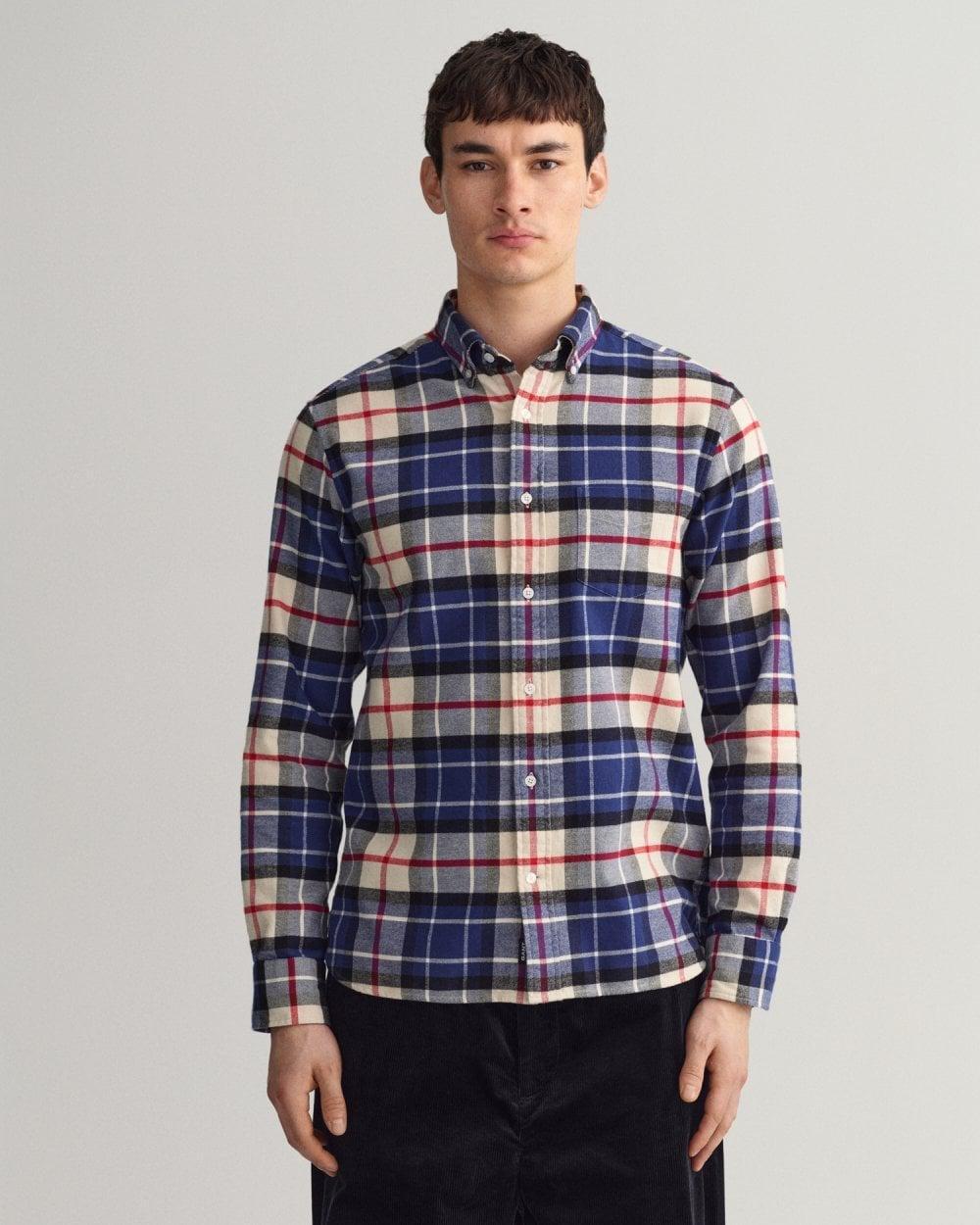 Gant - Multicolour Flannel Tartan Regular Fit Shirt