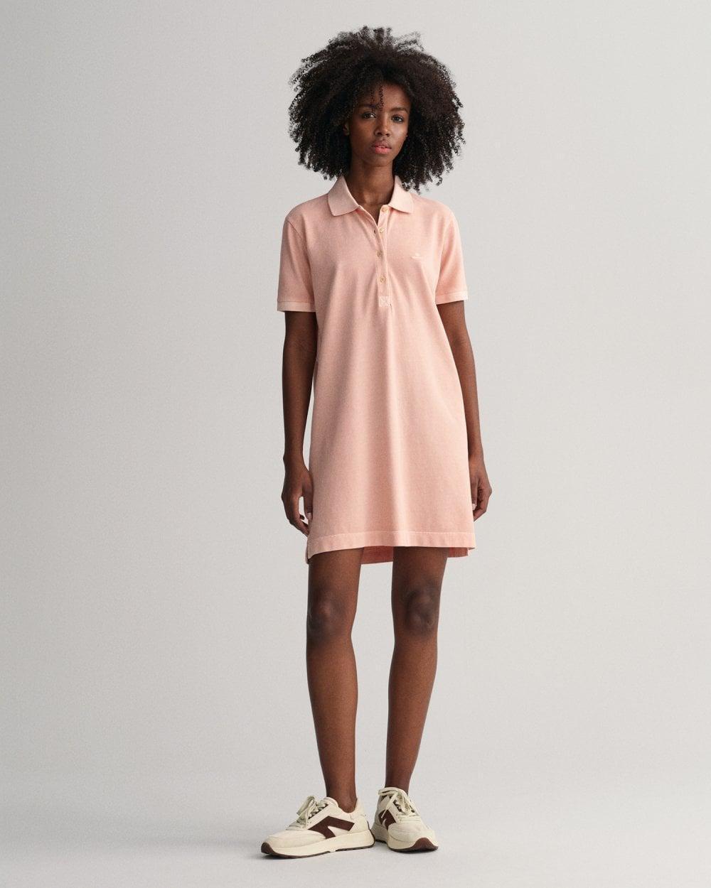 Gant Orange Sunfaded Pique Polo Dress Azadea UAE