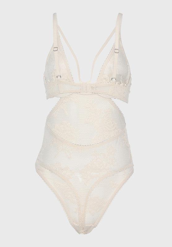 La Senza - White  Unlined Lace Bodysuit