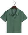 Gant - Green Terry Cloth Polo Shirt, Kids Girls