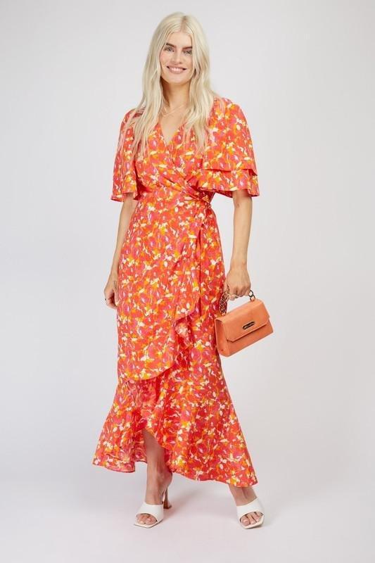 Little mistress floral deals wrap maxi dress