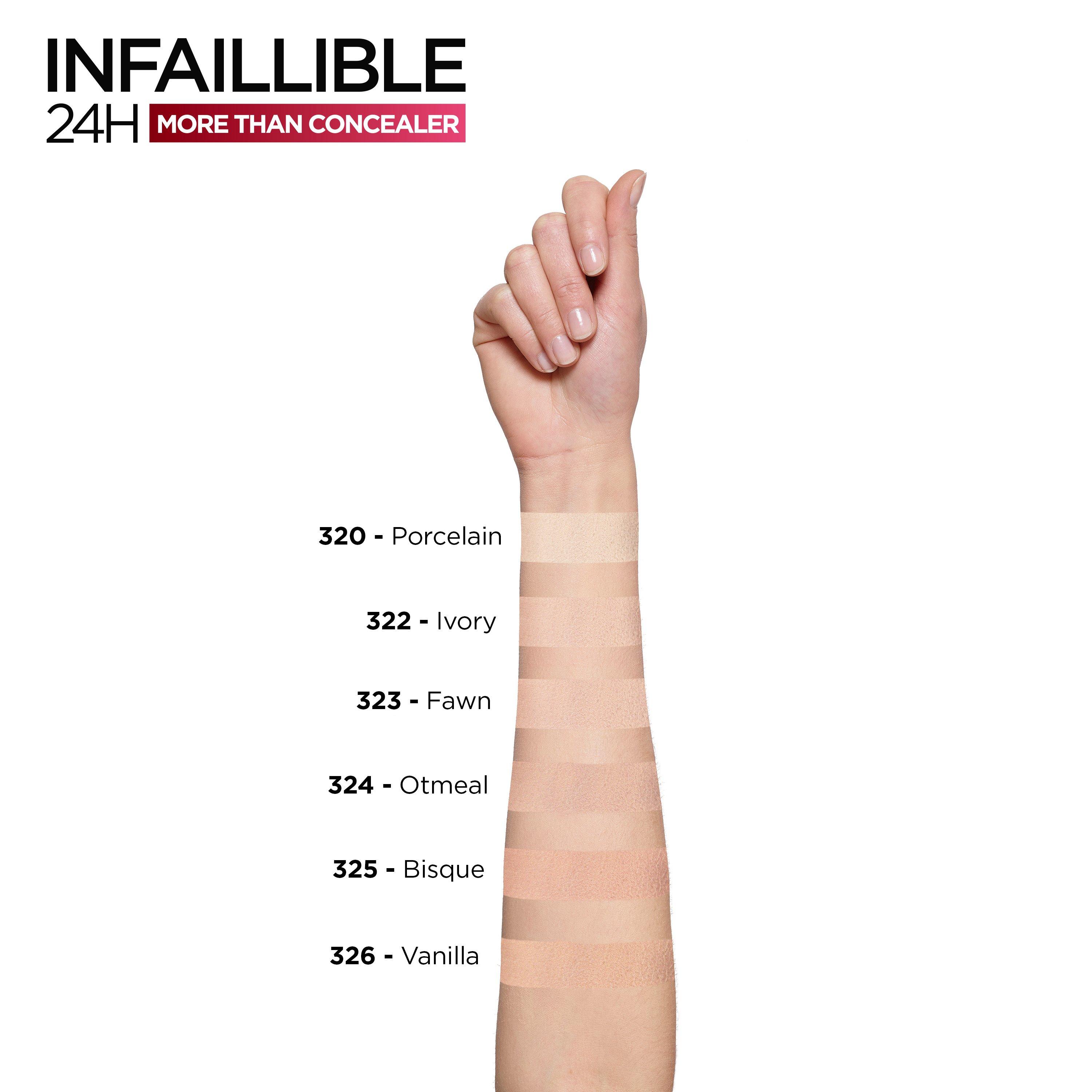 Infaillible Full Wear Concealer- Waterproof, Full Coverage, Makeup, 327 Cashmere, large image number 4
