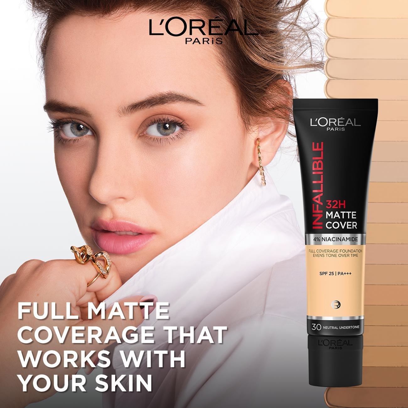 Infaillible 32H Matte Cover Liquid Foundation, Spf 25, 300 Amber, large image number 6