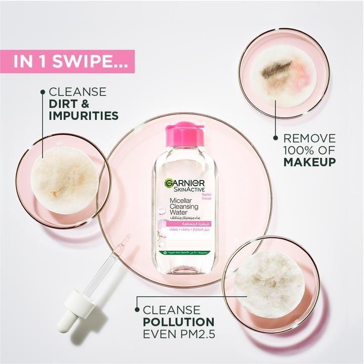 Garnier Micellar Cleansing Water Pink For Sensitive Skin (400Ml), 000, large image number 2