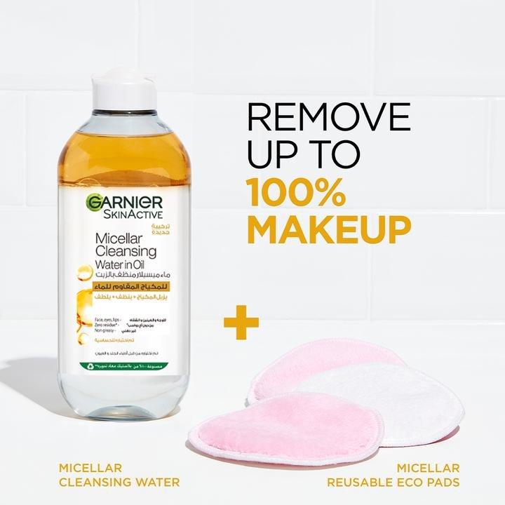 Garnier Micellar Water Oil-Infused Facial Cleanser And Waterproof Makeup Remover (400Ml), 000, large image number 2