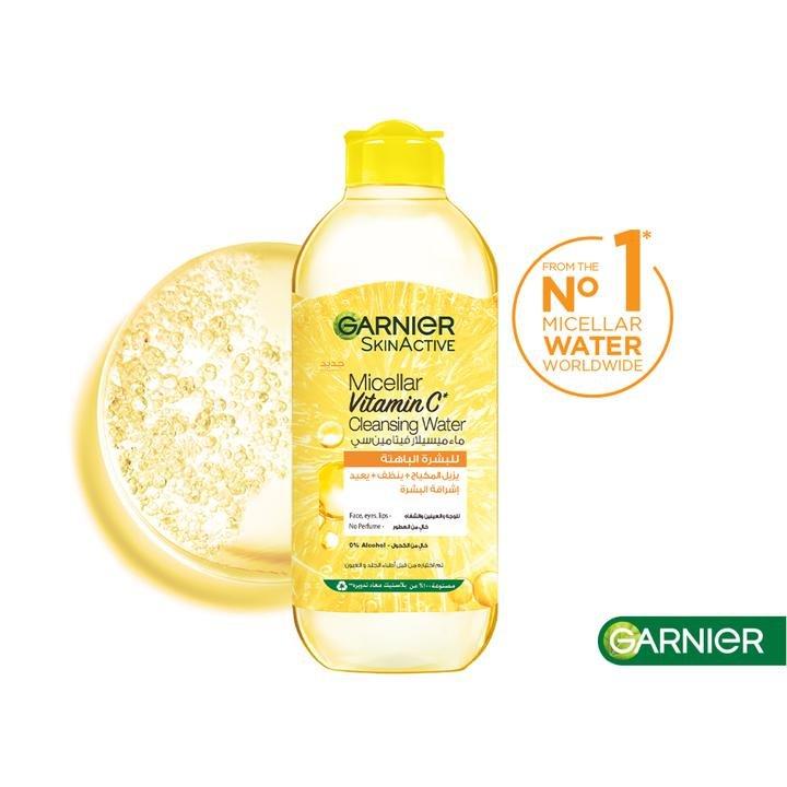 Garnier Vitamin C Micellar Water Facial Brightening Cleanser And Makeup Remover (400Ml), 000, large image number 0