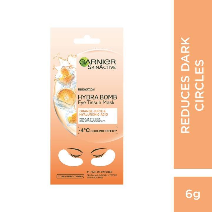 Garnier Skin Active Hydra Bomb Eye Tissue Mask Hyaluronic Acid And Orange Juice, 000, large image number 0